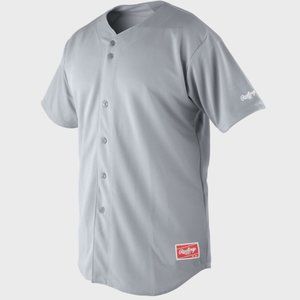 Rawlings Baseball Jersey - Gray - Short Sleeve - Adult Size 42